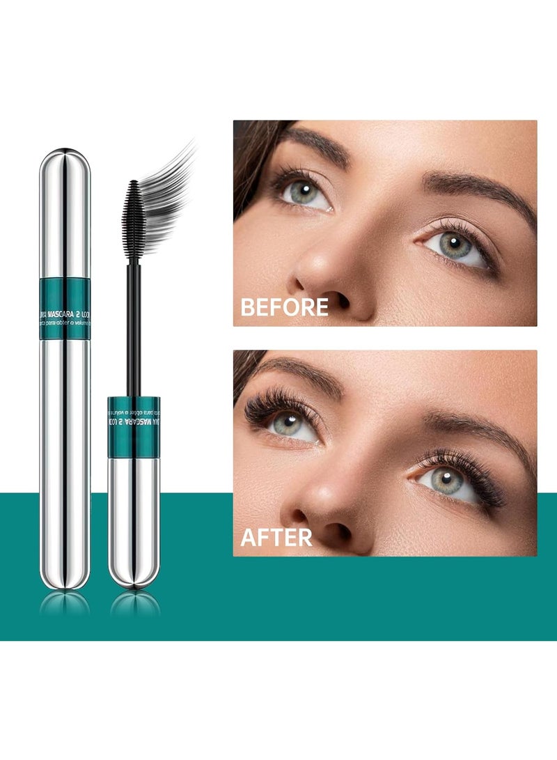 4D Silk Fiber Lash Mascara UK, 2 In 1 Waterproof Lengthening Mascara - Image 5